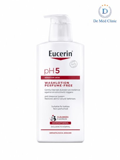 Eucerin pH5 WASHLOTION PERFUME FREE 400 ML (สูตรที่มีขายเฉพาะในโรงพยาบาลและคลินิก)