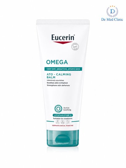 Eucerin OMEGA BALM ATO - CALMING BALM 200 ML บาล์มบำรุงผิวกาย สำหรับผู้มีปัญหาผิวแห้ง แดง คัน เนื้อสัมผัสบางเบา Demed