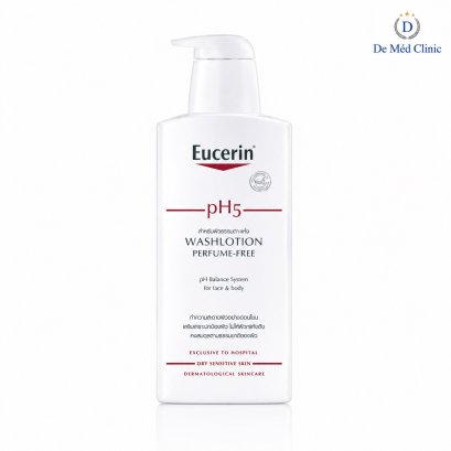 Eucerin pH5 Washlotion Perfume Free 400 ml ผลิตภัณฑ์ทำความสะอาดผิว ปราศจากน้ำหอมเหมาะสำหรับผิวแห้ง บอบบาง แพ้ง่ายเป็นพิเศษ