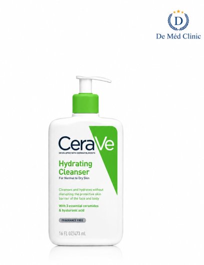 CERAVE Hydrating Cleanser คลีนซิ่ง ทำความสะอาดผิวหน้า และผิวกาย 473 ml ขวดใหญ่ สุดคุ้ม สำหรับผิวธรรมดาผิวแห้ง DeMed Clinic
