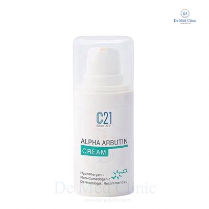 ALPHA ARBUTIN CREAM C21 15 ML. ครีมบำรุงผิว อาร์บูติน ลดรอยดำ ฝ้า DeMed Clinic