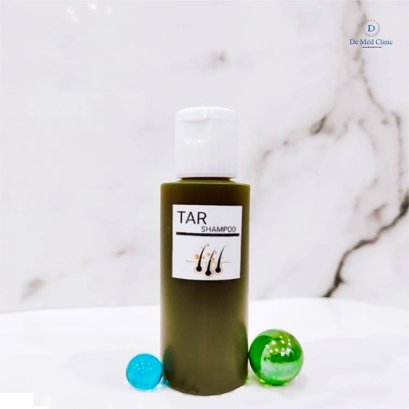 Tar Shampoo 120 มล. แชมพูน้ำมันดินราคาปกติ 300 บาท พิเศษ 239 บาท ลดรังแคจากผิวหนังอักเสบและสะเก็ดเงิน De Med Clinic