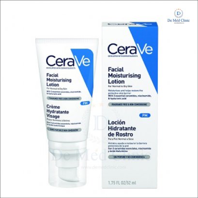 Cerave PM Facial Moisturizing Cream PM ครีมบำรุงผิว เซราวี ดูแลปัญหาผิวมัน สิว DeMed Clinic