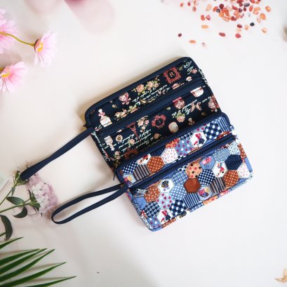 กระเป๋ามือถือ 2 ซิป รวมลายที่1