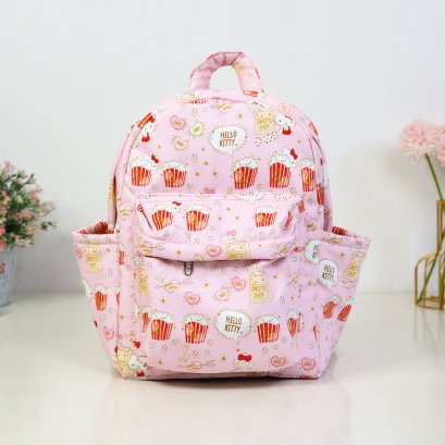 เป้กลางผ้ากันน้ำ ลายป๊อปคอร์นคิตตี้ชมพู