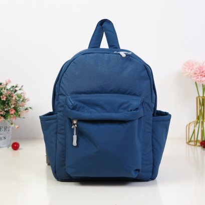 เป้กลางผ้าไนลอนกันน้ำ สีฟ้าคราม