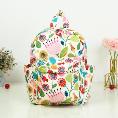 เป้กลางผ้ากันน้ำ ลายดอกทับทิม