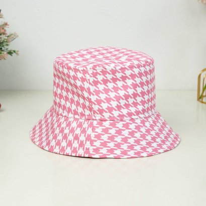 หมวกบักเกต ลายชิโนริชมพู