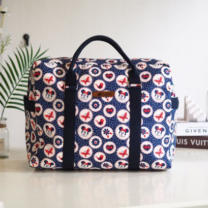 CARRYON ลายมินนี่โบว์แดงพื้นกรม