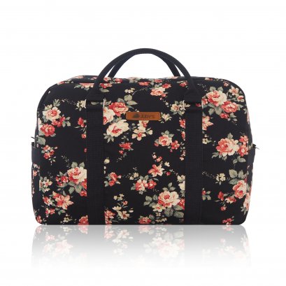 CARRYON ลายดอกส้มพื้นดำ