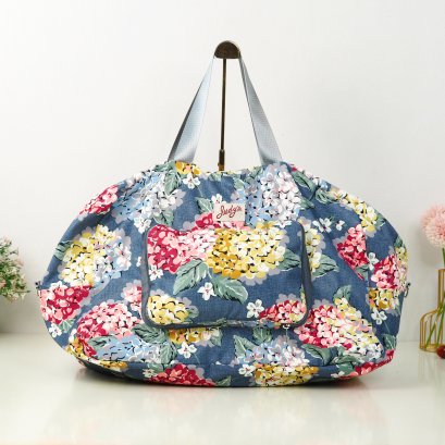 กระเป๋าเดินทางพับได้  เดินทางพับได้ไฮเดรนเยียพื้นเทา