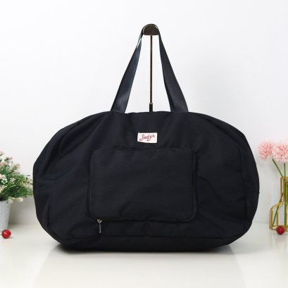 กระเป๋าเดินทางพับได้  เดินทางพับได้ผ้าไนล่อน สีดำ