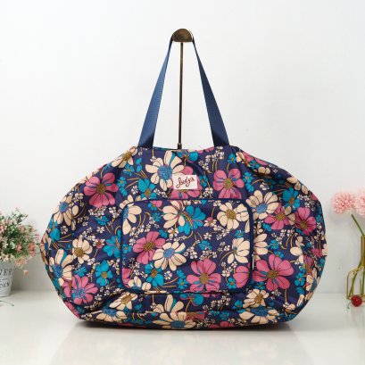 กระเป๋าเดินทางพับได้  เดินทางพับได้ชบาชมพูพื้นกรม