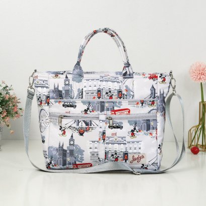 กระเป๋าช่องเยอะไซส์ L ( จินนี่ L ) ลอนดอนเทา