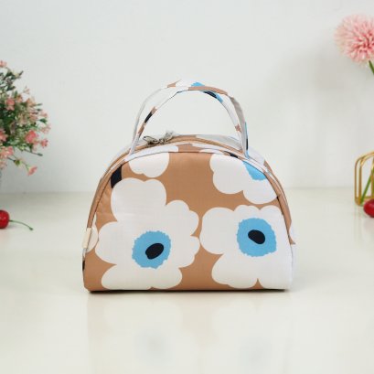 ทรงโดม ลาย ดอกน้ำตาลใหญ่