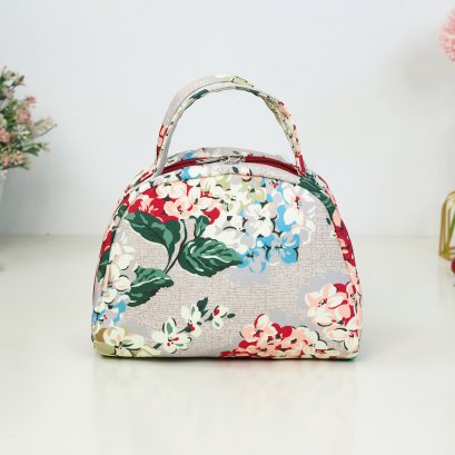 ทรงโดม ลาย ไฮเดรนเยียพื้นเบจ