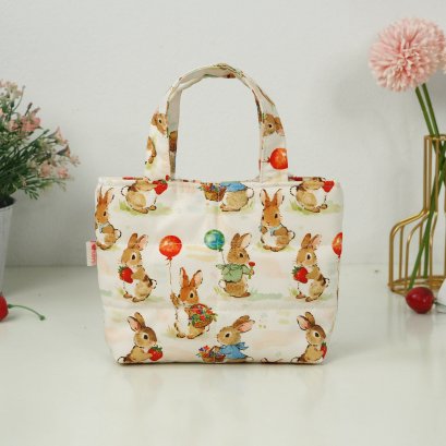 ถือจิ๋ว XS  ผ้ากันน้ำ กระต่ายลูกโป่งครีม