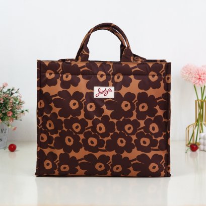 Emily ผ้ากันน้ำพิมพ์ลาย ดอกน้ำตาล