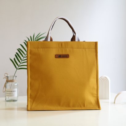 Emily ช้อปปิ้งสี่เหลี่ยม 12 นิ้ว ลายเหลืองสายปอร์ต