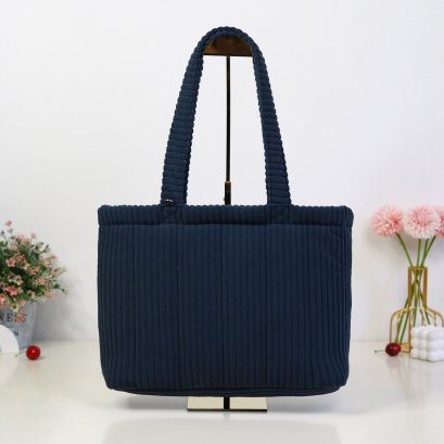 BUNBUN ผ้าลูกฟูกลอนใหญ่ สีกรม