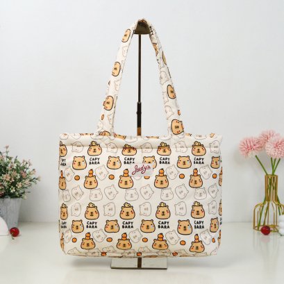 BUNBUN ผ้ากันน้ำ Capybara ผลส้ม