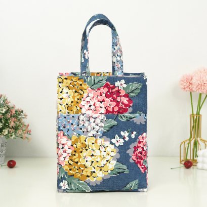 กระเป๋าใบกลาง รุ่น ทรงสูง XL ไฮเดรนเยียเทา