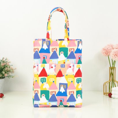 กระเป๋าใบกลาง รุ่น ทรงสูง XL บ้านบิงซูชมพู