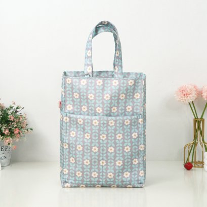 กระเป๋าใบกลาง รุ่น ทรงสูง XL ใบไม้เขียว