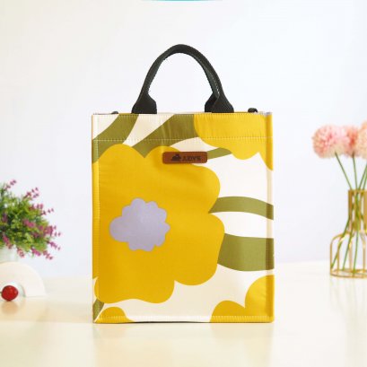 กระเป๋าใส่ไอแพด ลายดอกเหลืองใหญ่