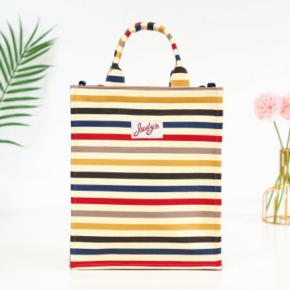 กระเป๋าใส่ไอแพด ลายทางหลากสี (มีซิป)