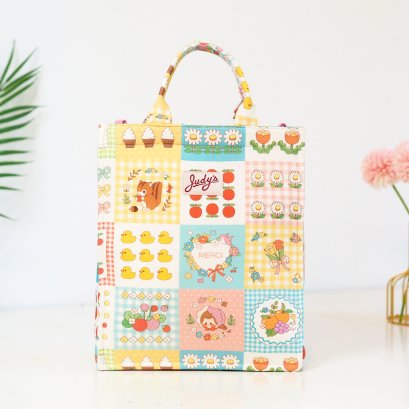 กระเป๋าใส่ไอแพด ลายผ้าต่อดอกไม้ญี่ปุ่น