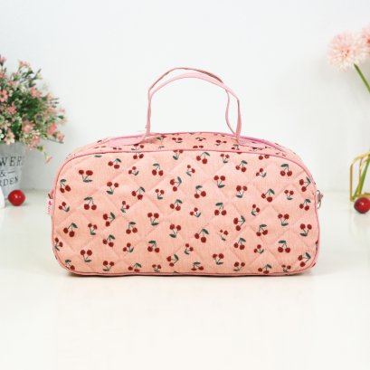 JAZZ กระเป๋าเอนกประสงค์ ผ้าลูกฟูก เชอรี่ชมพู