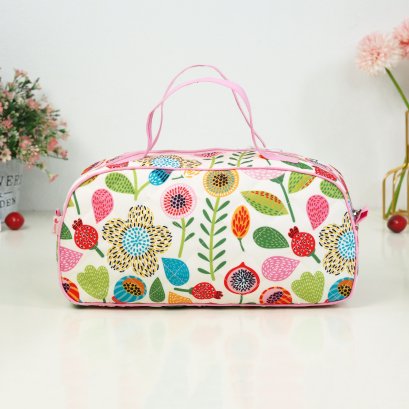 JAZZ กระเป๋าเอนกประสงค์ ผ้ากันน้ำ ทับทิมพื้นครีม