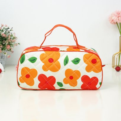 JAZZ กระเป๋าเอนกประสงค์ ผ้ากันน้ำ ดอกส้มครีม