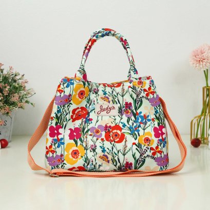 จีบไซส์เล็ก ผ้ากันน้ำ ดอกหญ้าเขียว