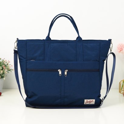 จินนี่ช่องเยอะ XL ผ้าไนล่อน  สีกรมท่า