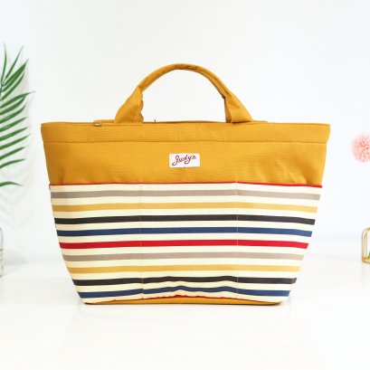 มะลิ (ช้อปปิ้งปะหน้า) ลายทางหลากสี