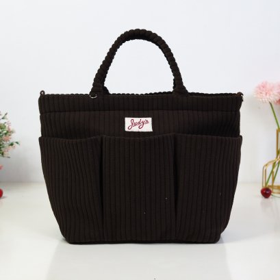 Melody ผ้าลูกฟูกสีน้ำตาลเข้ม