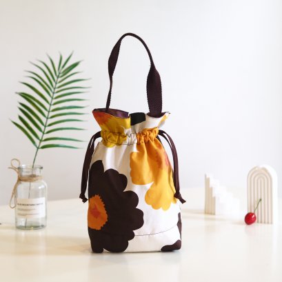 PITTA ปากรูด ลายดอกน้ำตาลใหญ่