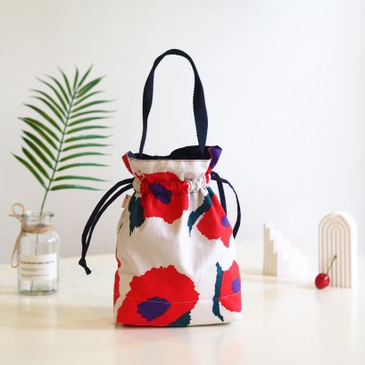 PITTA ปากรูด ลายดอกแดงครีม