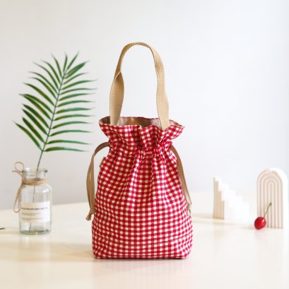 PITTA ปากรูด ลายสก๊อตแดงครีม