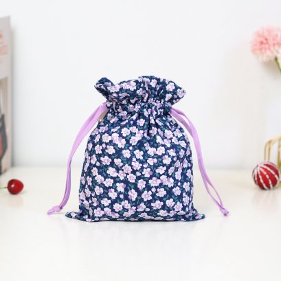 ปากรูดน่ารัก ลายดอกม่วงกรม