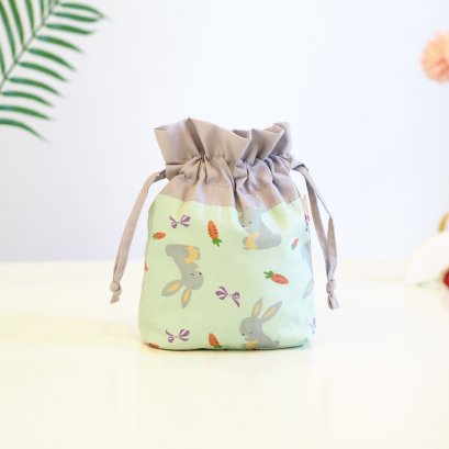 สะพายรูดจิ๋ว ลายกระต่ายแครอทเขียว