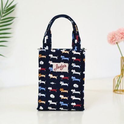 เอกสารจิ๋วมีซิป ลายแมวกรม