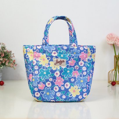 ปุ๊กปิ๊ก ผ้ากันน้ำลาย ดอกพื้นม่วง