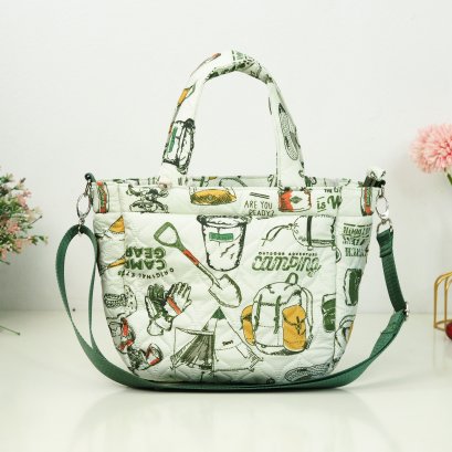 PUKPIKพรีเมี่ยม ผ้าไนลอน แค้มปิ้งครีม