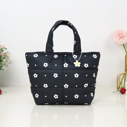 ถือMปากกระดุม ผ้าลูกฟูก กูลิโกะพื้นดำ