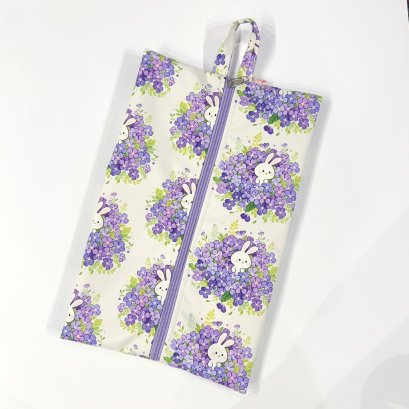 กระเป๋ารองเท้า กระต่ายดอกไม้ม่วง