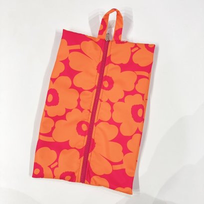 กระเป๋ารองเท้า ดอกส้มชมพู