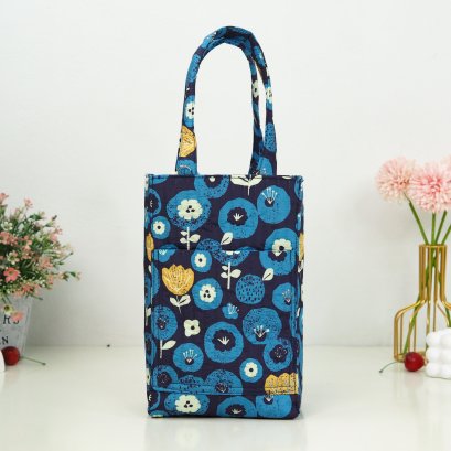 ทรงสูง ผ้ากันน้ำ ปุยฝ้ายฟ้าพื้นกรม